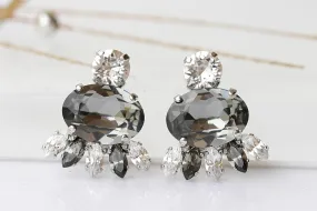 BLACK DIAMOND STUDS