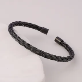 Black Fashion Charm Cuff Bracelet For Men