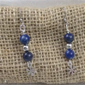 Blue Gemstone Drop Earrings