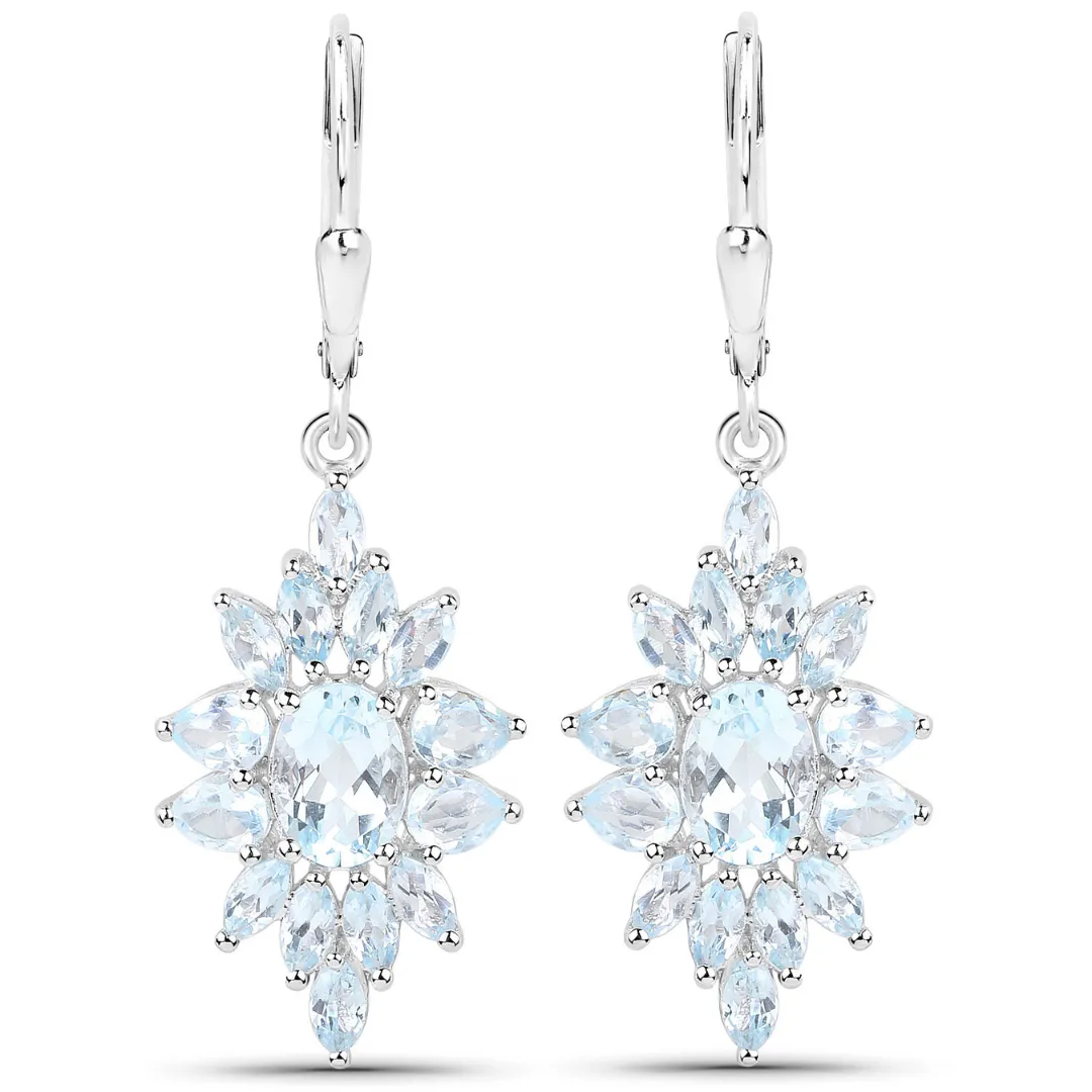 Blue Topaz Gemstone Jewelry Set