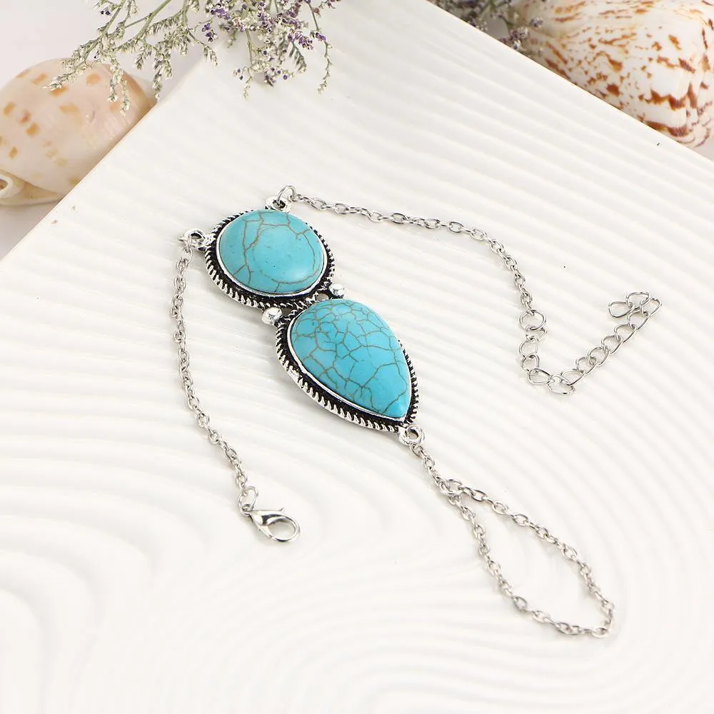 Bohemian Style Turquoise Hand Chain