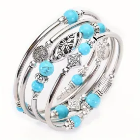 Boho Chic Multicolor Stone Bracelet  Perfect Gift for Her