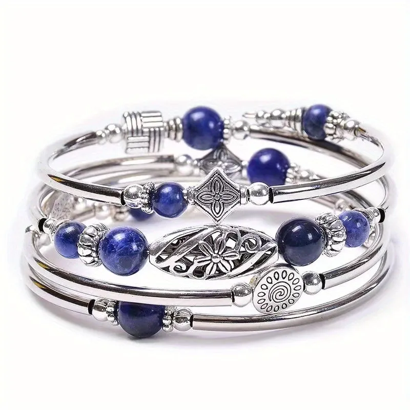 Boho Chic Multicolor Stone Bracelet  Perfect Gift for Her