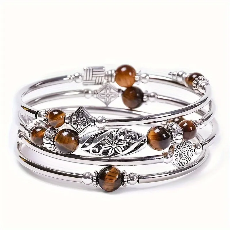 Boho Chic Multicolor Stone Bracelet  Perfect Gift for Her