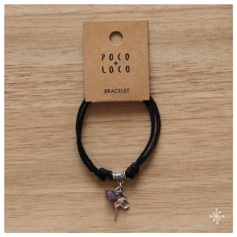 Bracelet Sliding Knots Kangaroo with Amethyst