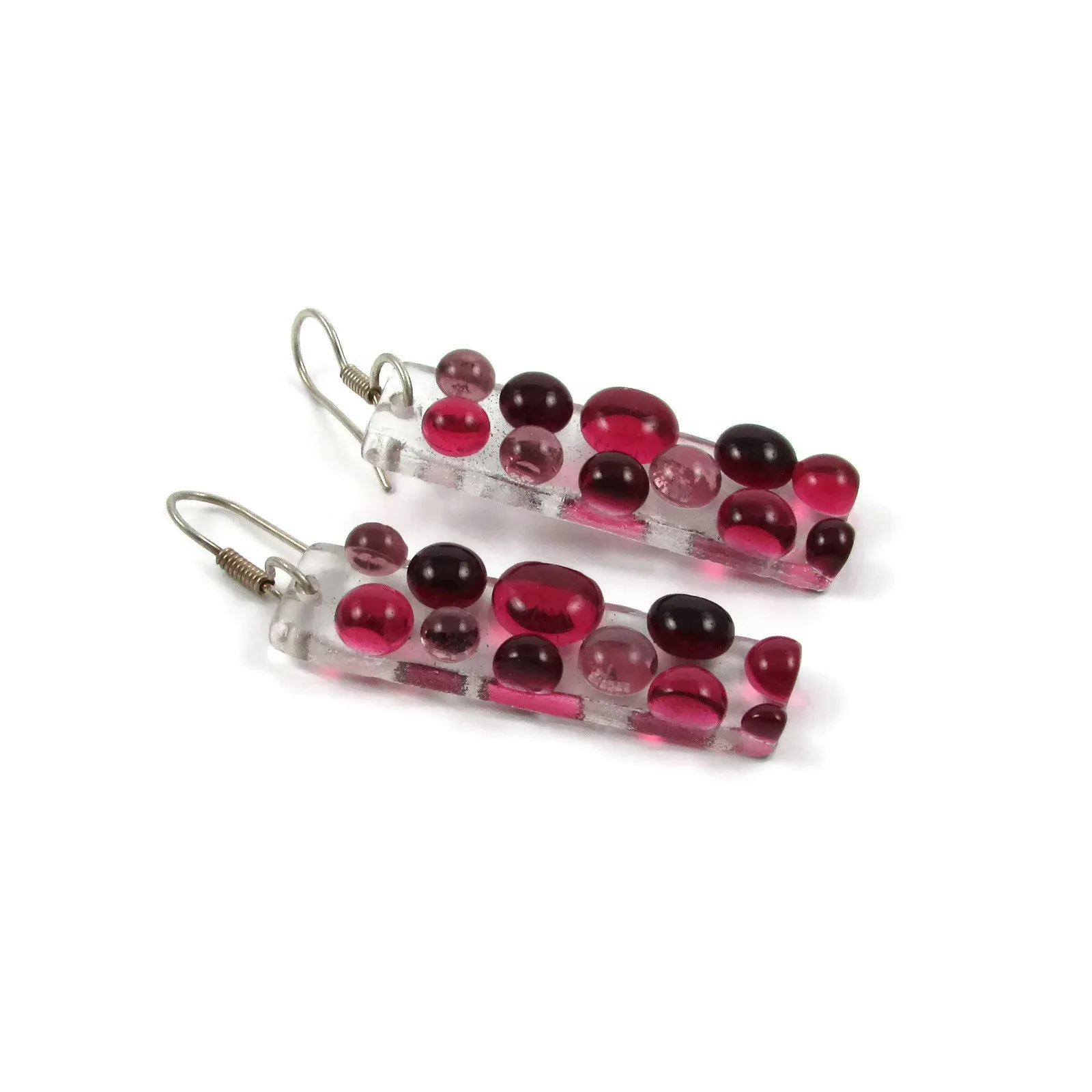 Bubbles Glass Earrings - Navy