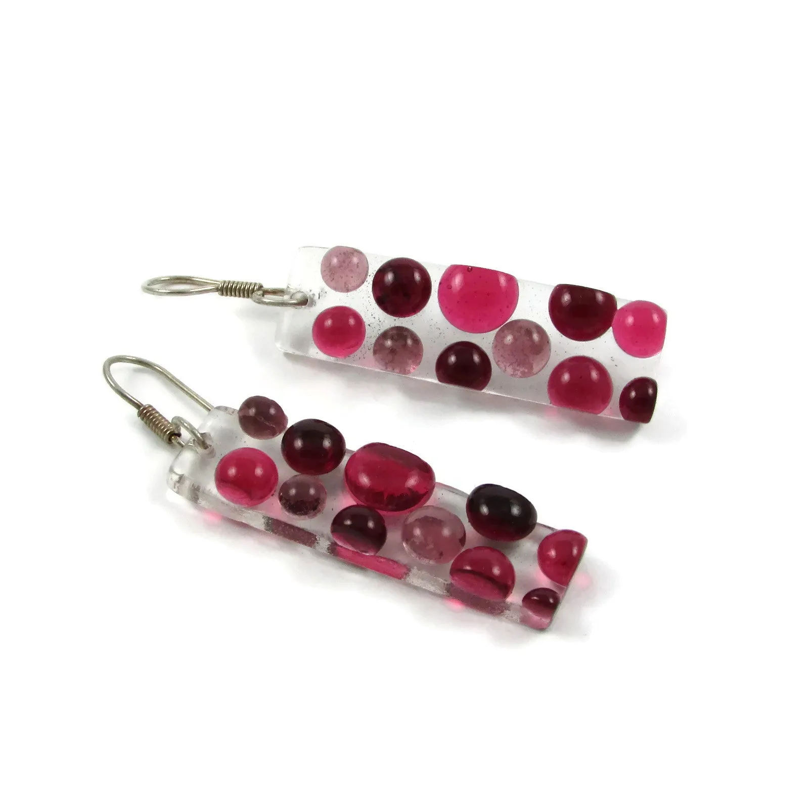 Bubbles Glass Earrings - Navy