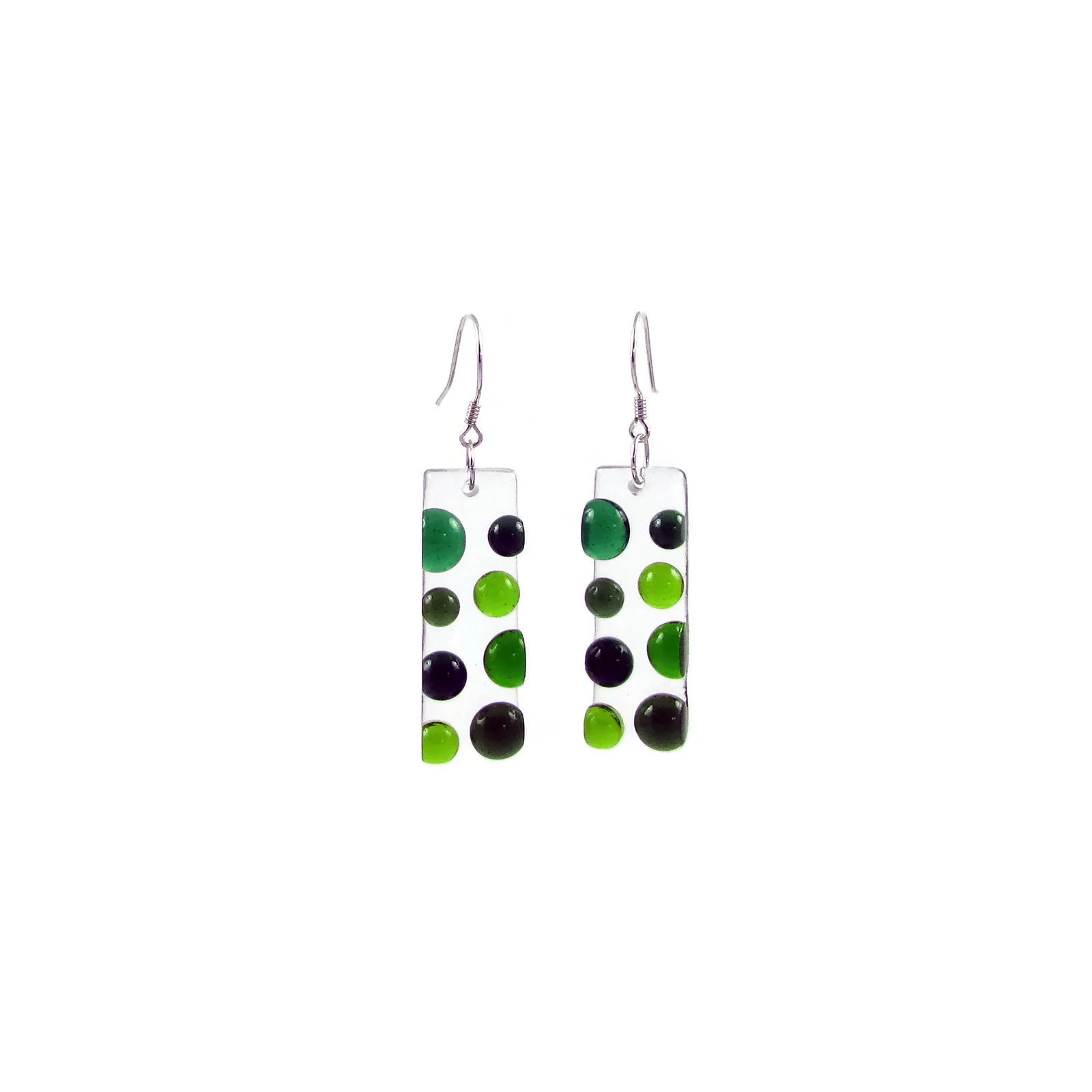 Bubbles Glass Earrings - Navy