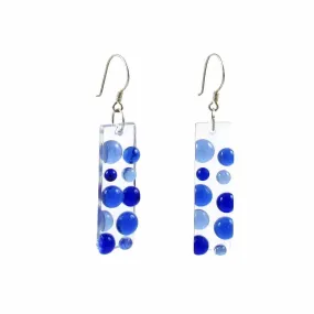 Bubbles Glass Earrings - Navy