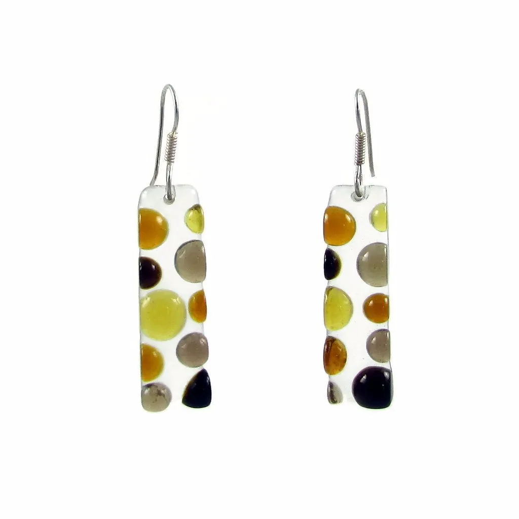 Bubbles Glass Earrings - Navy