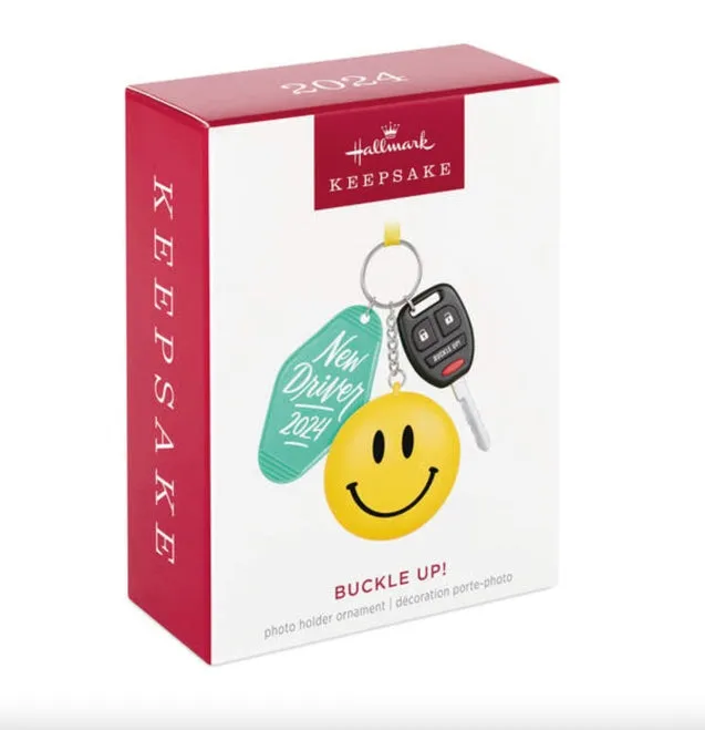 Buckle Up! 2024 Photo Frame Ornament