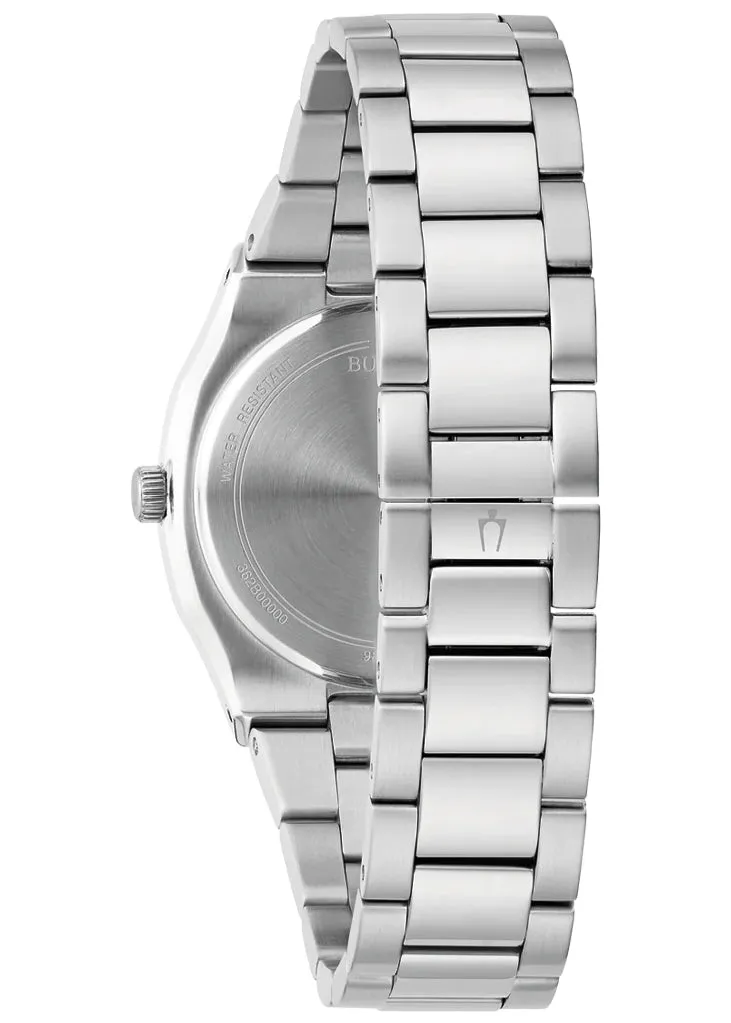 BULOVA LADIES SURVEYOR TURQUOISE DIAL DIAMOND STAINLESS 96P243