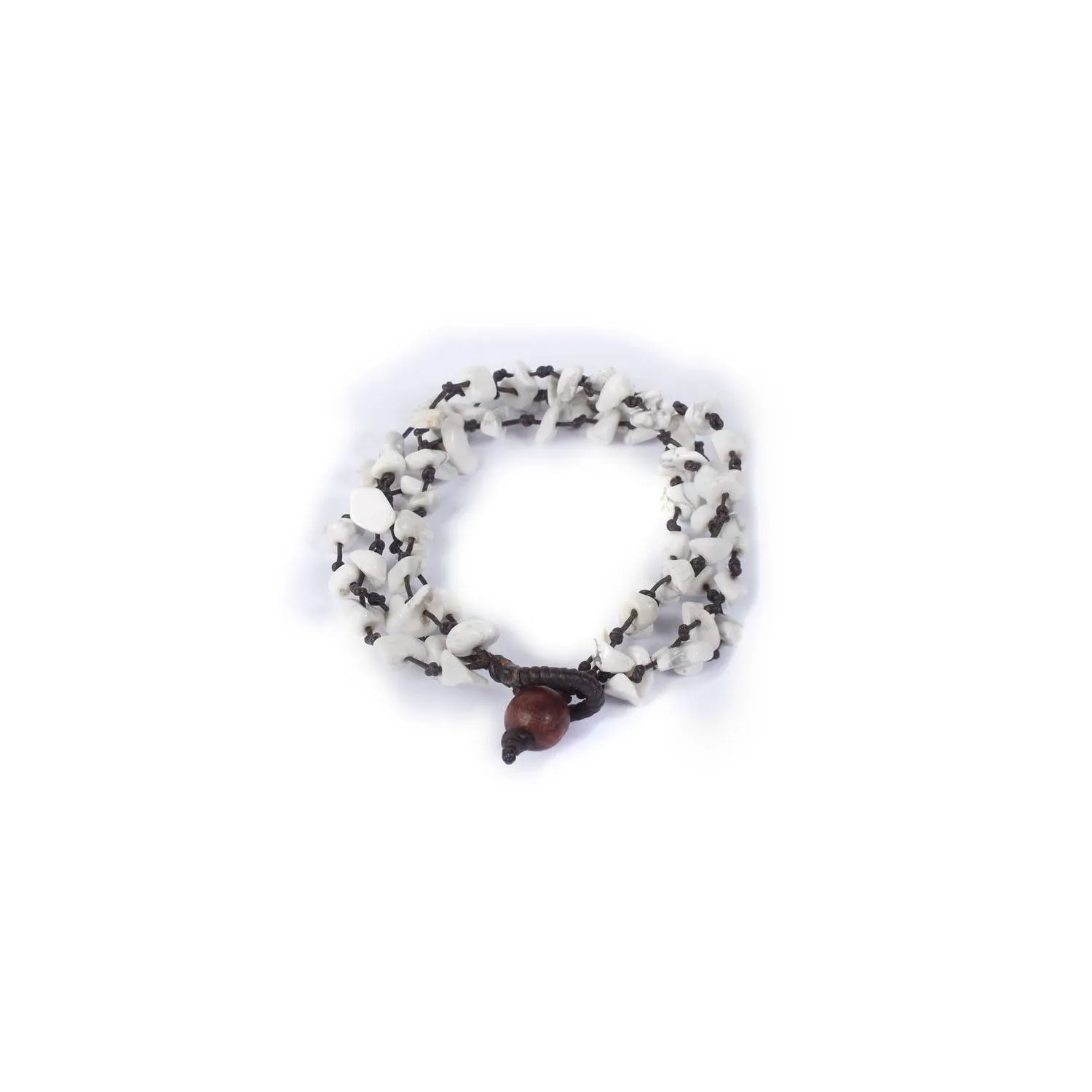 BUNDLE: White Stone 4-string Bracelet 13 Pieces - Thailand