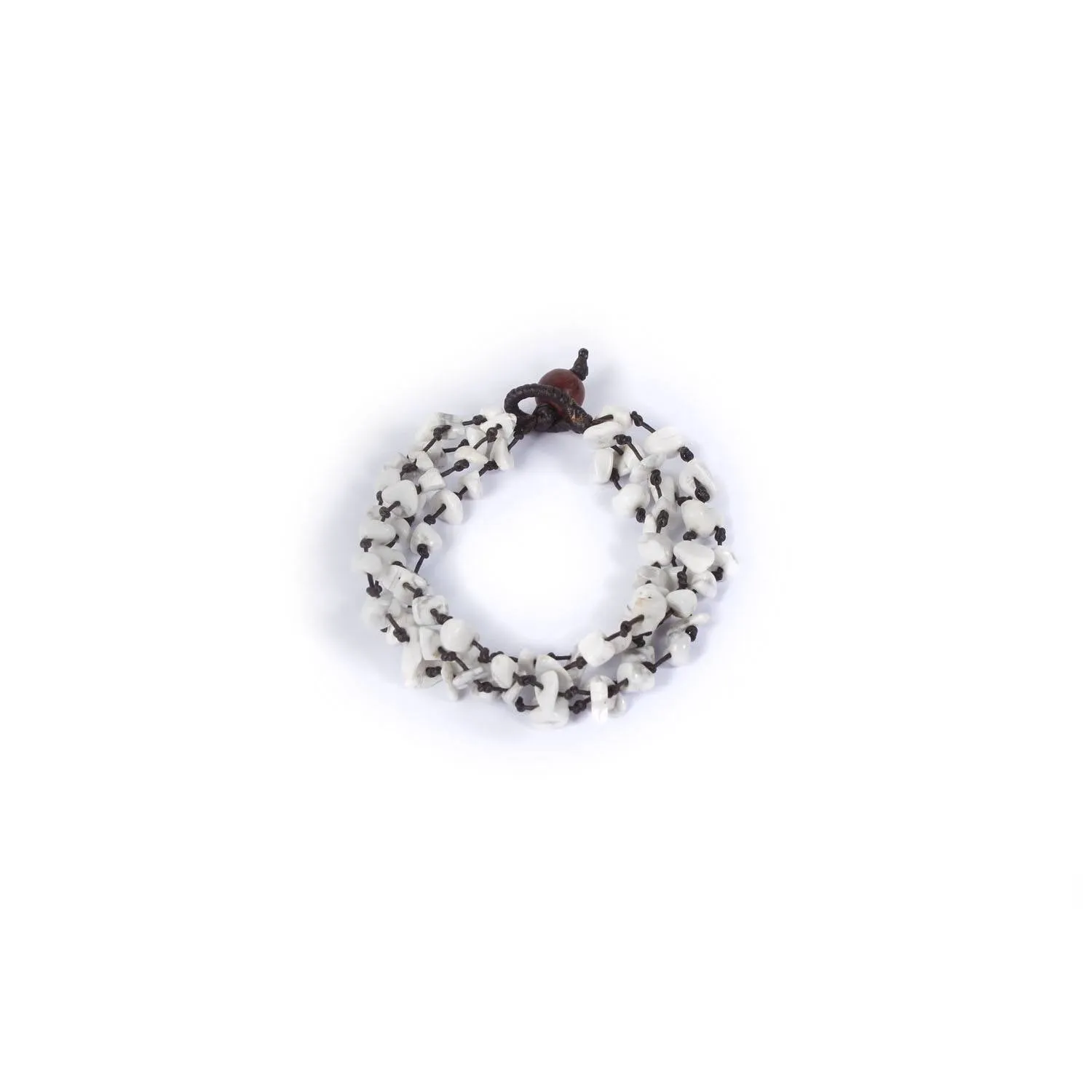 BUNDLE: White Stone 4-string Bracelet 13 Pieces - Thailand
