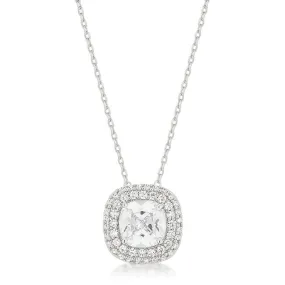 Burke Cushion Cut Double Halo Pendant | 7.5ct