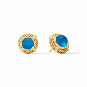 CABOCHON STUD-IRIDESCENT LONDON BLUE
