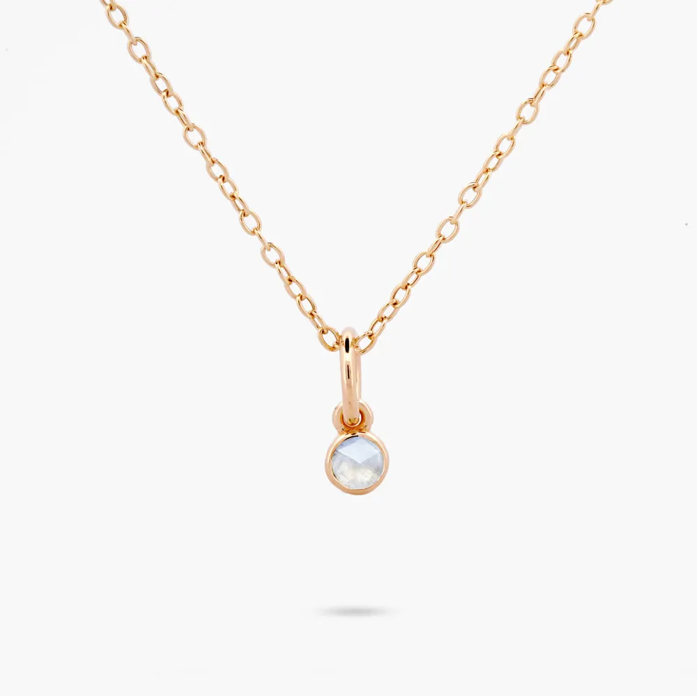 Celebration Bezel Set Necklace - Moonstone