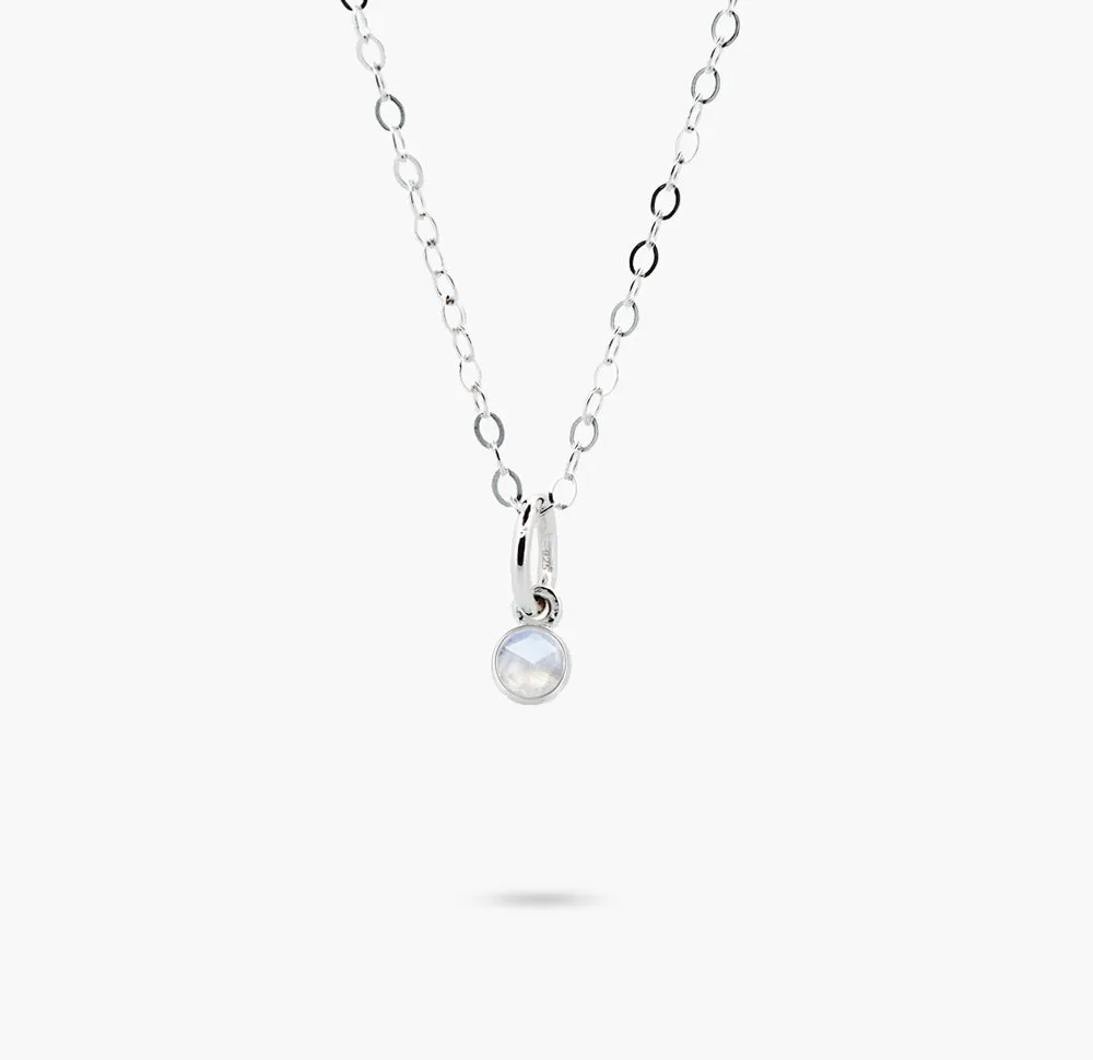 Celebration Bezel Set Necklace - Moonstone