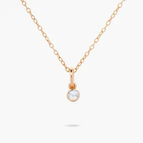 Celebration Bezel Set Necklace - Moonstone