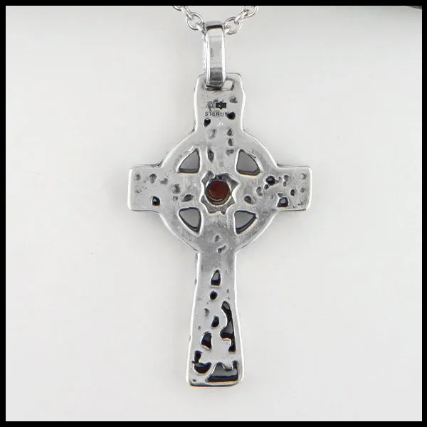 Celtic Shamrock Cross with Gemstones