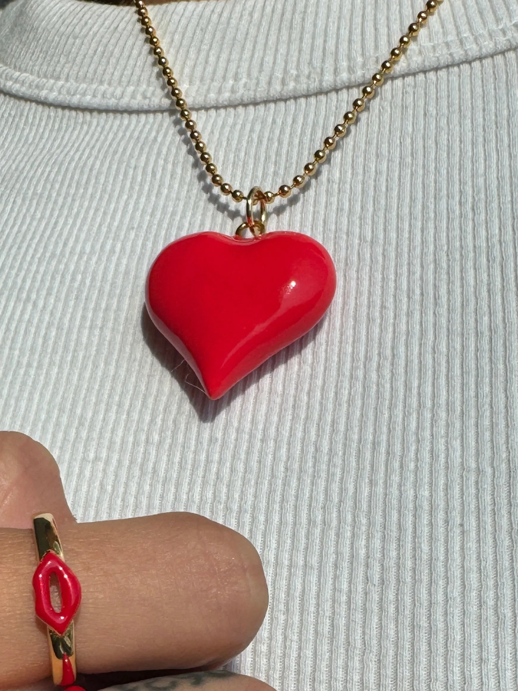 CHERRY POP HEART NECKLACE