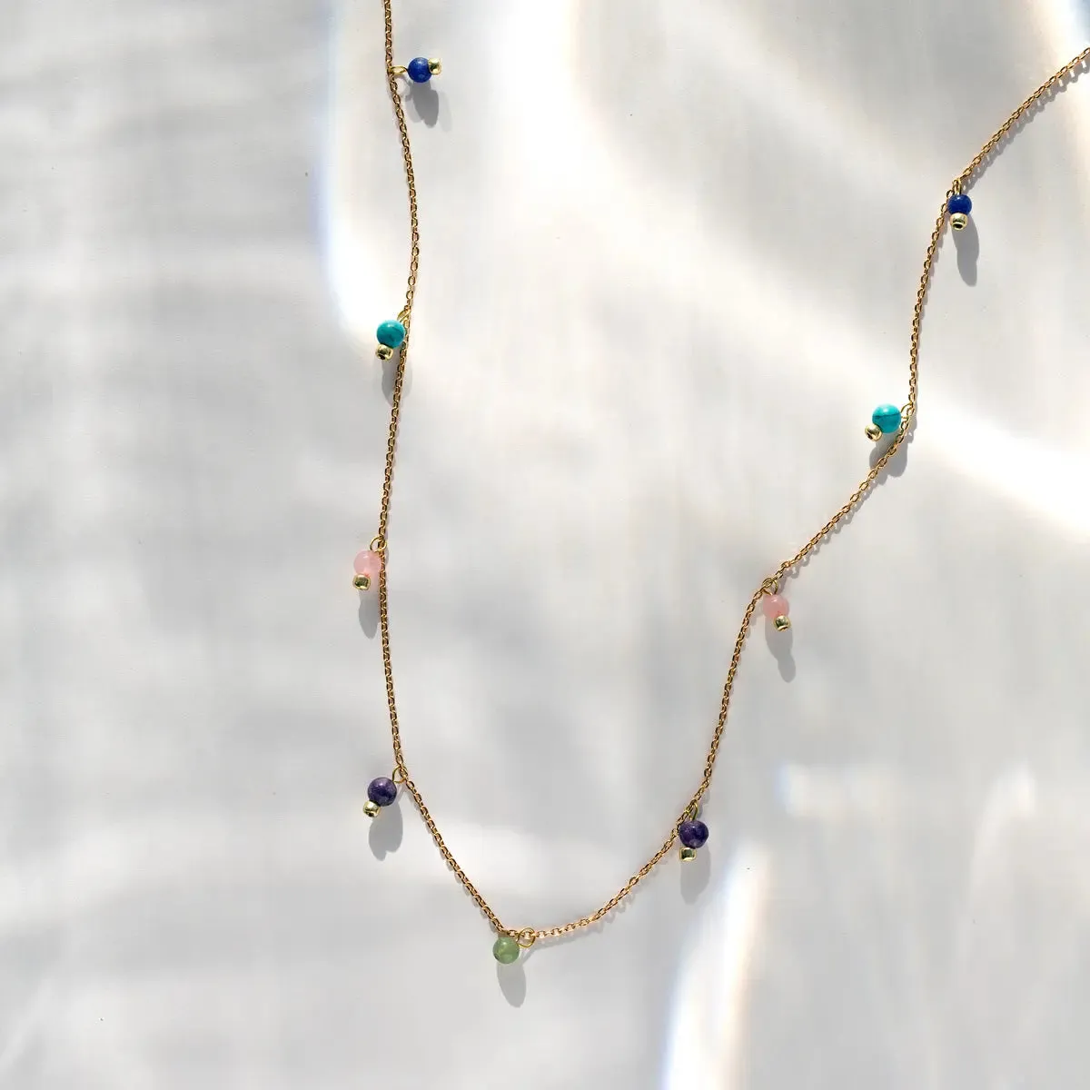 Colorful Precious Stone Necklace