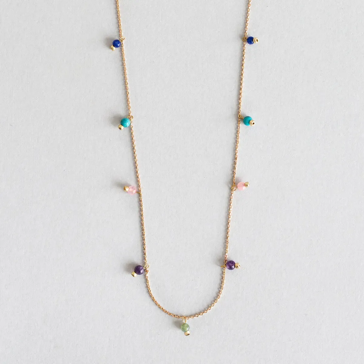 Colorful Precious Stone Necklace