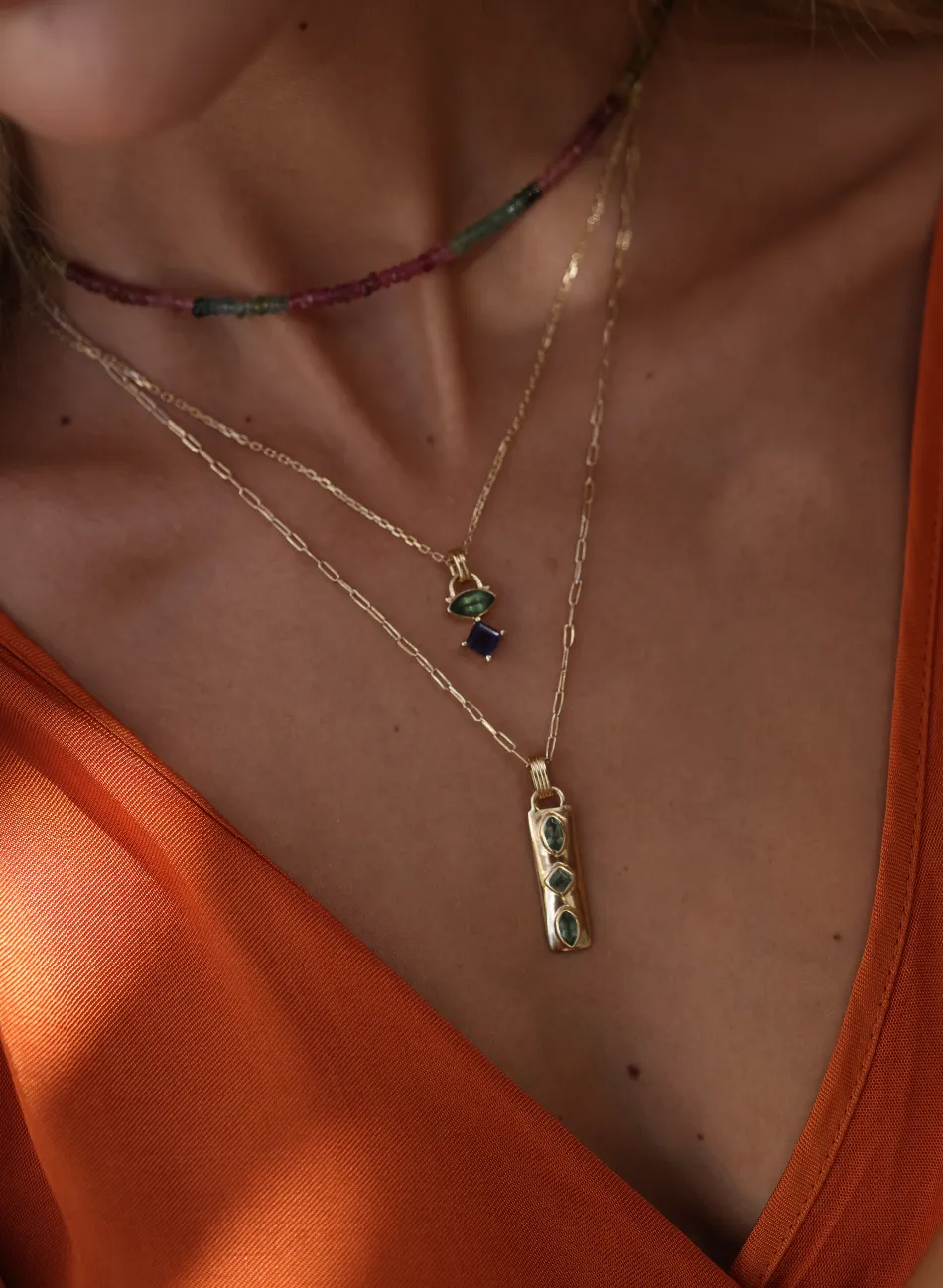 Coronet Apatite Gold Necklace