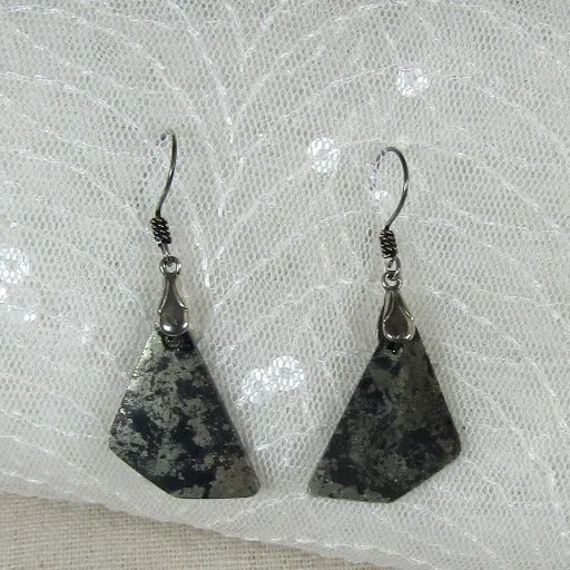Covellite Earrings Rare Gemstone Drop  Earrings