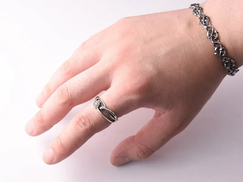 Crossing Snake Ring