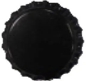 Crown Caps with Oxy-Liner, Black, ~150 Count