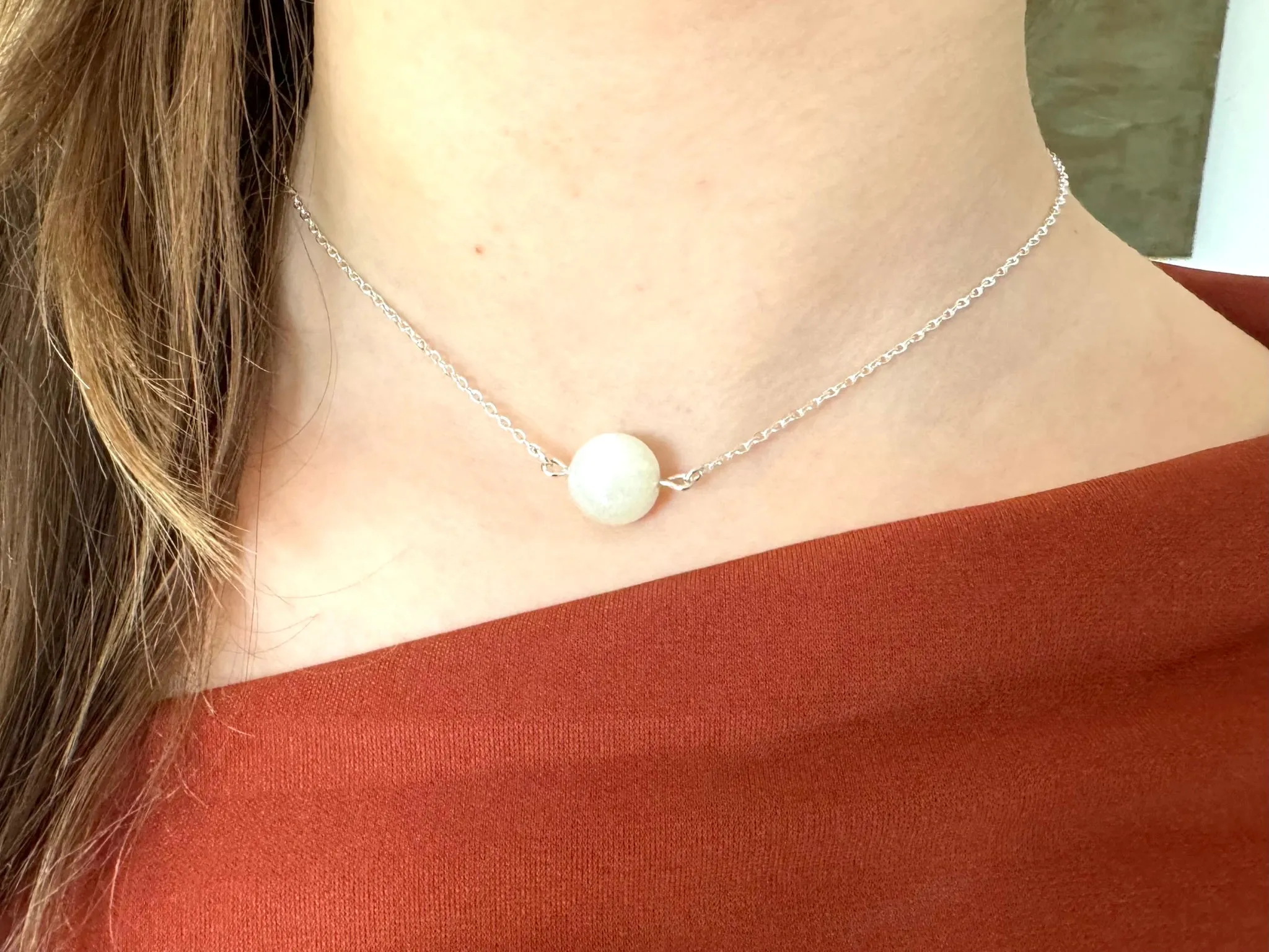 Crystal Bead Necklace - Dainty Minimalist Choker Necklace