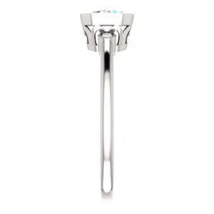Cubic Zirconia Engagement Ring- The Analise (Customizable Radiant Cut)