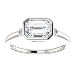 Cubic Zirconia Engagement Ring- The Analise (Customizable Radiant Cut)