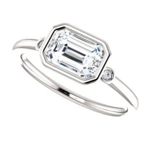 Cubic Zirconia Engagement Ring- The Analise (Customizable Radiant Cut)
