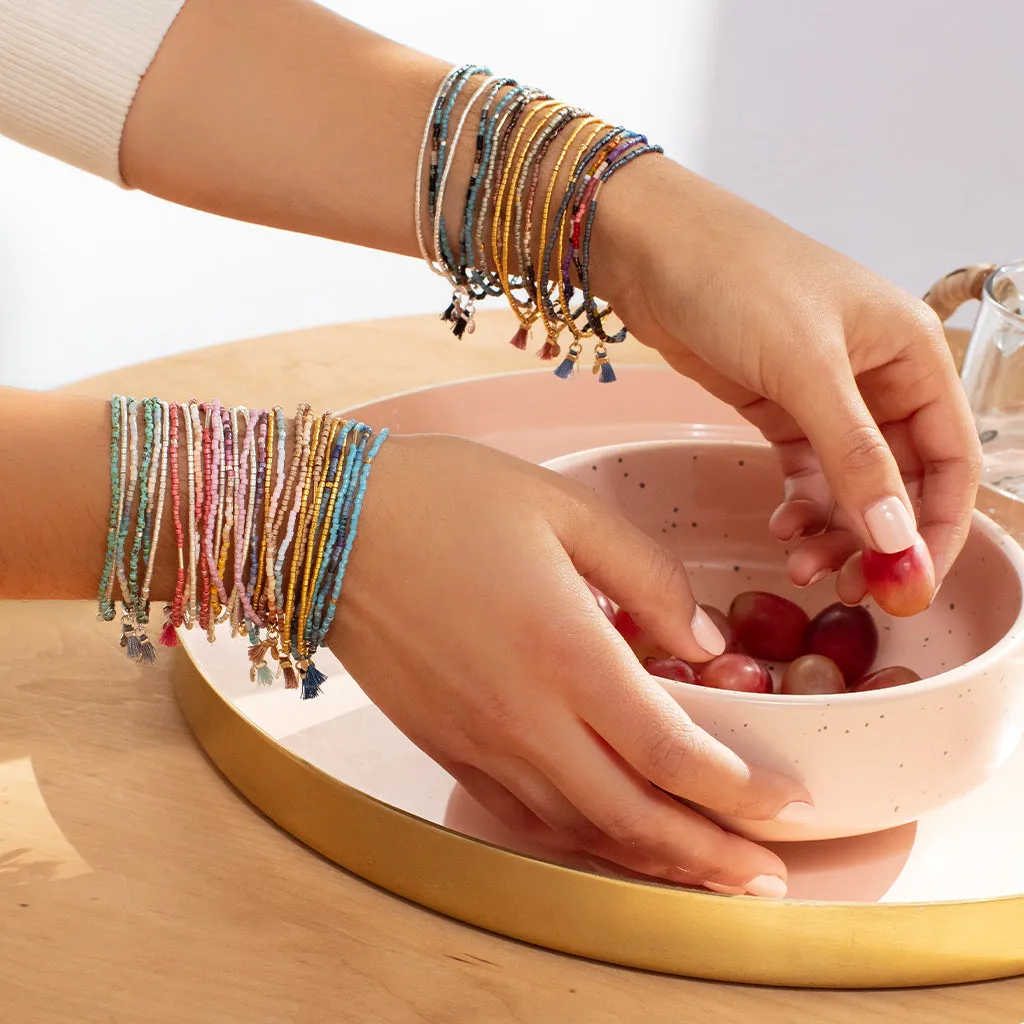 Dark Multi Gold Miyuki Bracelet Trio