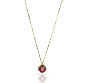 DESIREE GARNET BIRTHSTONE PENDANT NECKLACE - JANUARY