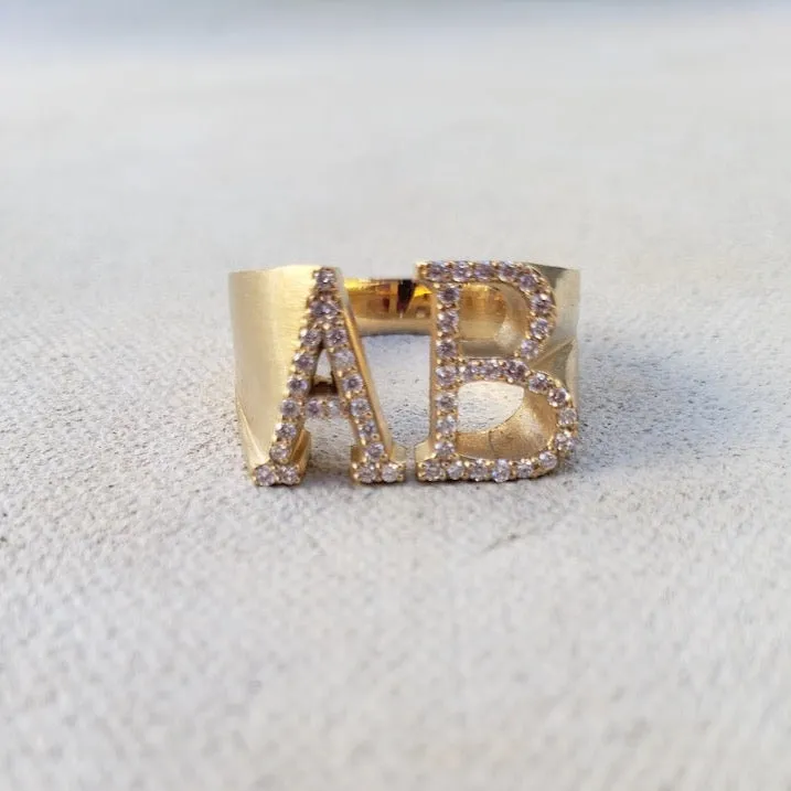 Diamond Johnny Initial Ring (original)