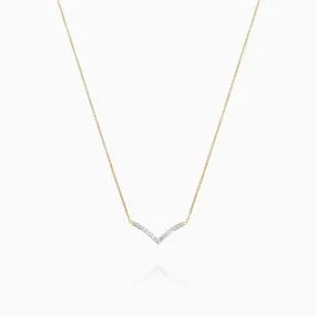 Diamond Pave V-Shape Necklace