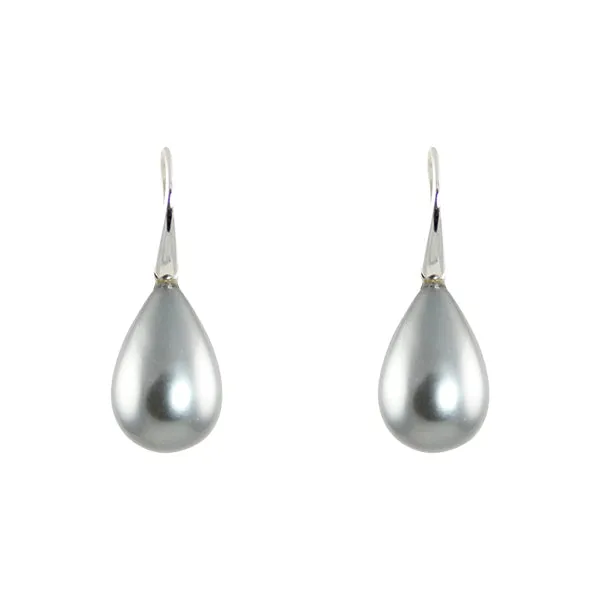 Earrings - Pearl Shell Light Grey Sterling Silver
