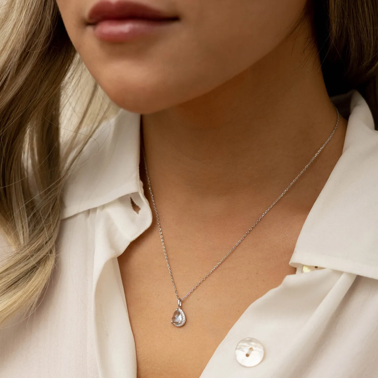 Eira Blue Topaz Necklace