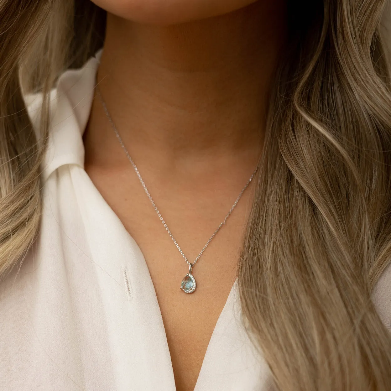 Eira Blue Topaz Necklace
