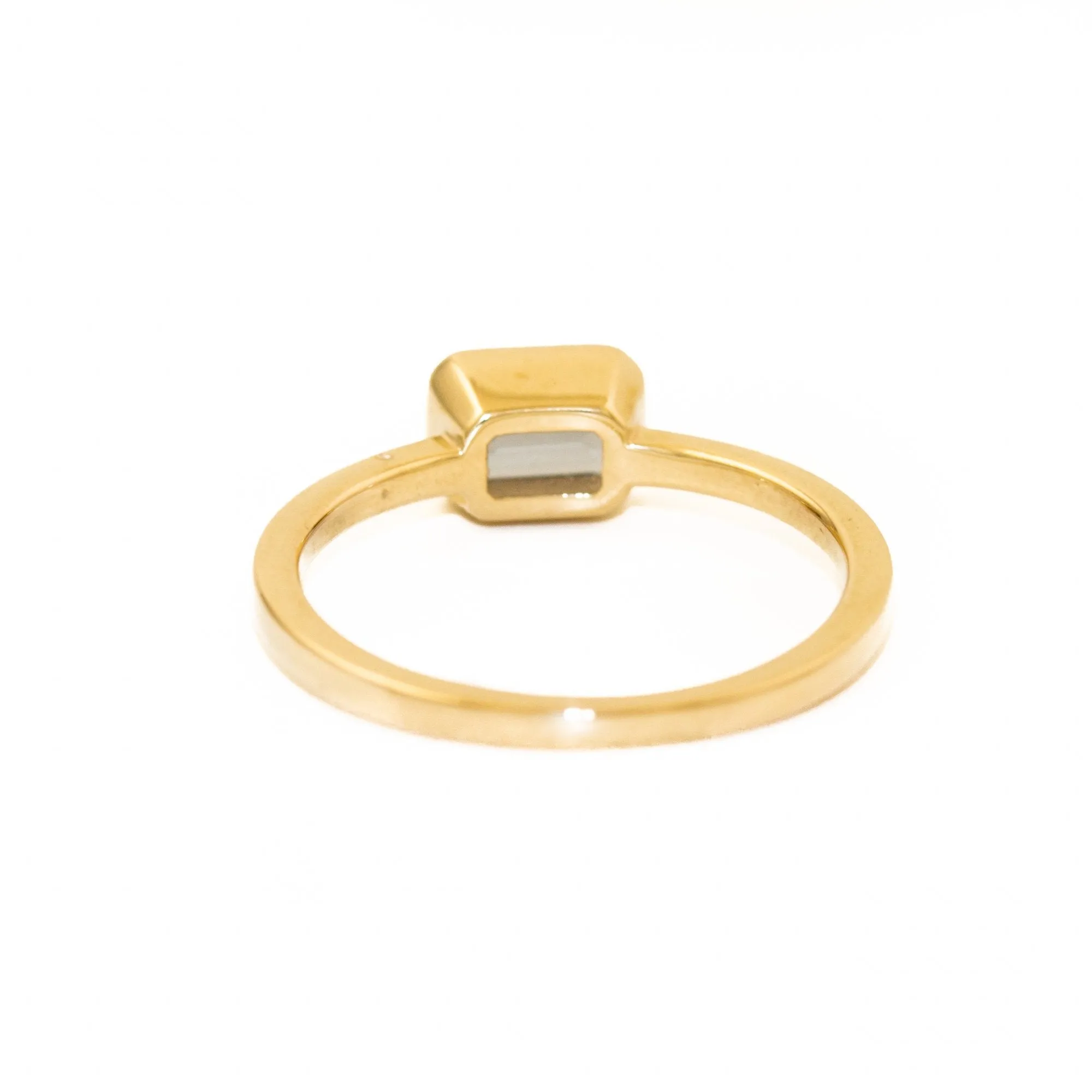 Emerald-Cut Grey Spinel Engagement