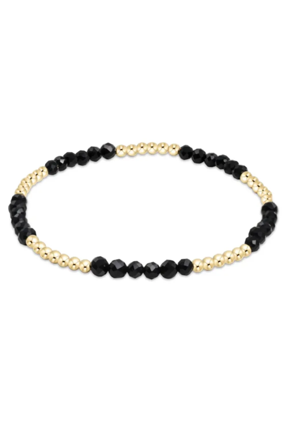 EN Classic Blissful Pattern Bracelet - Faceted Onyx