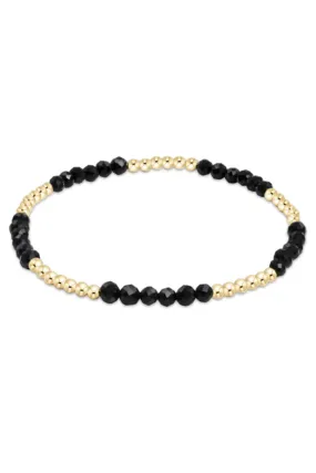 EN Classic Blissful Pattern Bracelet - Faceted Onyx