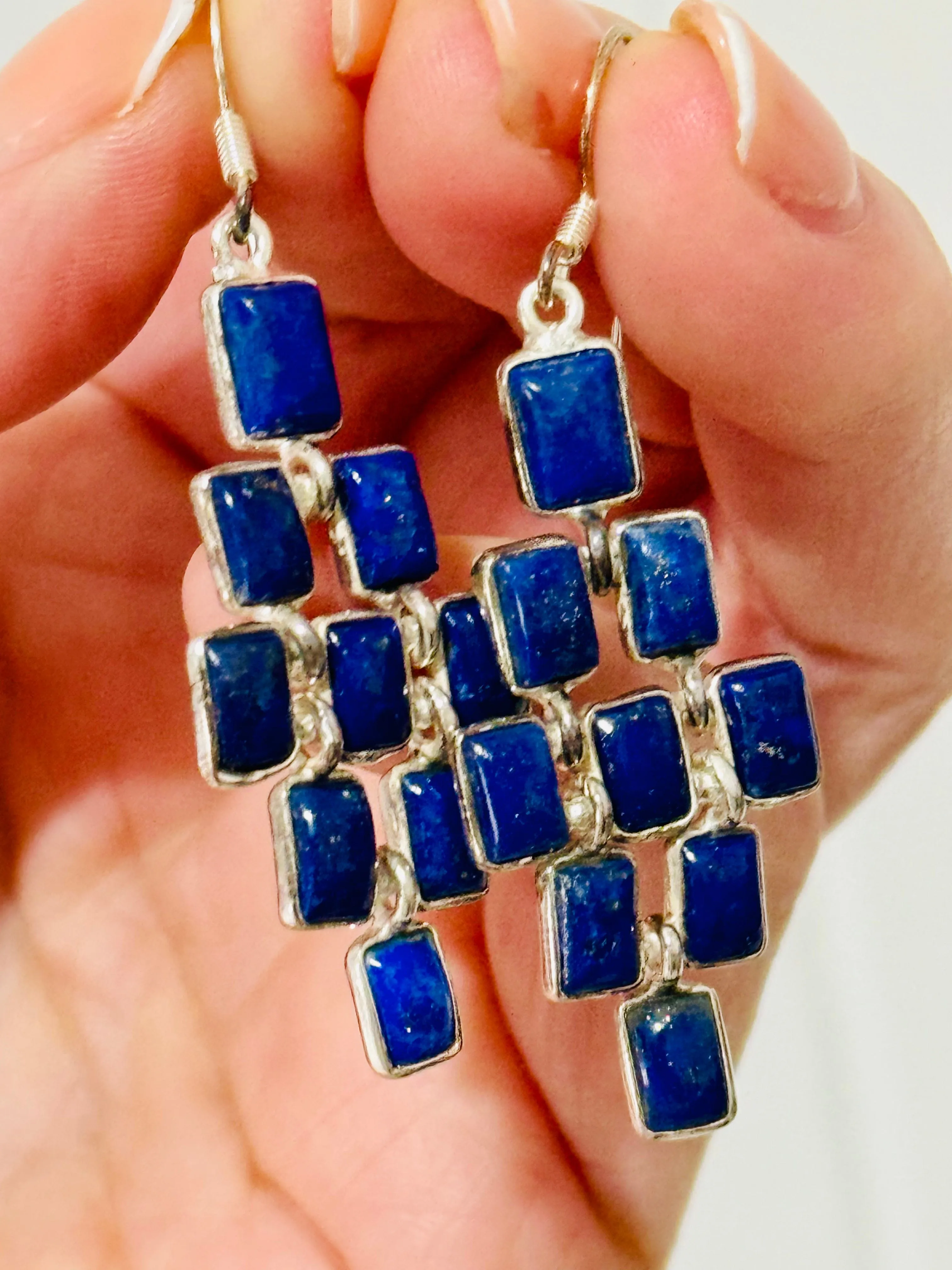 Enchanted Waterfall Lapis Lazuli earrings