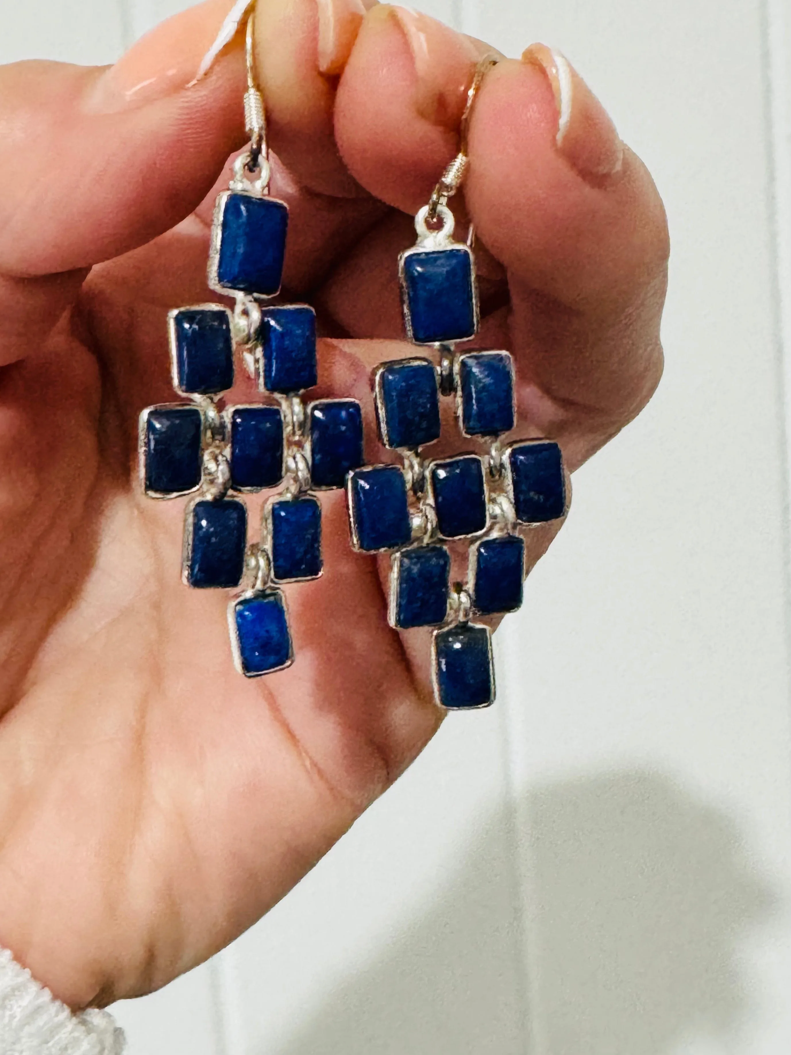 Enchanted Waterfall Lapis Lazuli earrings