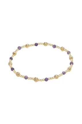 ENewton Dignity Sincerity Pattern 4mm Bead Bracelet Amethyst