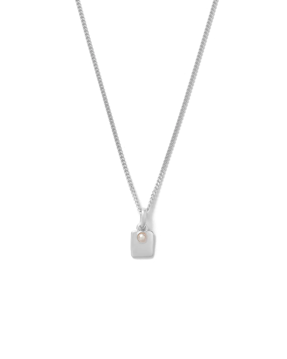 ENGRAVABLE BIRTHSTONE NECKLACE (STERLING SILVER)