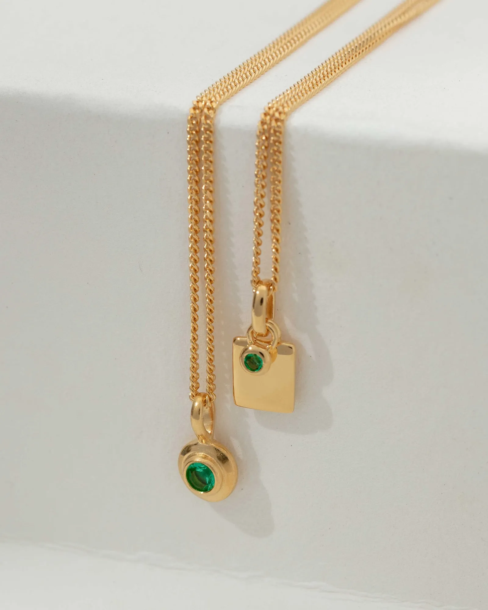 ENGRAVABLE BIRTHSTONE NECKLACE (STERLING SILVER)